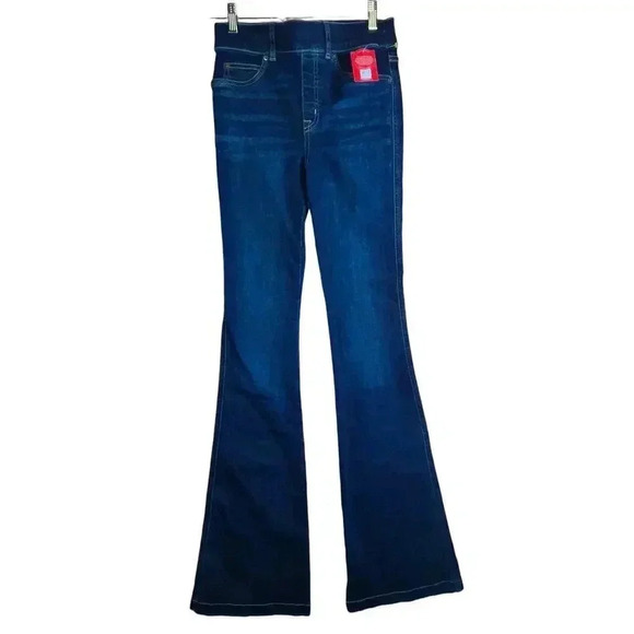 SPANX Denim - Spanx NWT Women’s Jeans Flare Dark Wash High Rise  Blue Midnight Shade XS